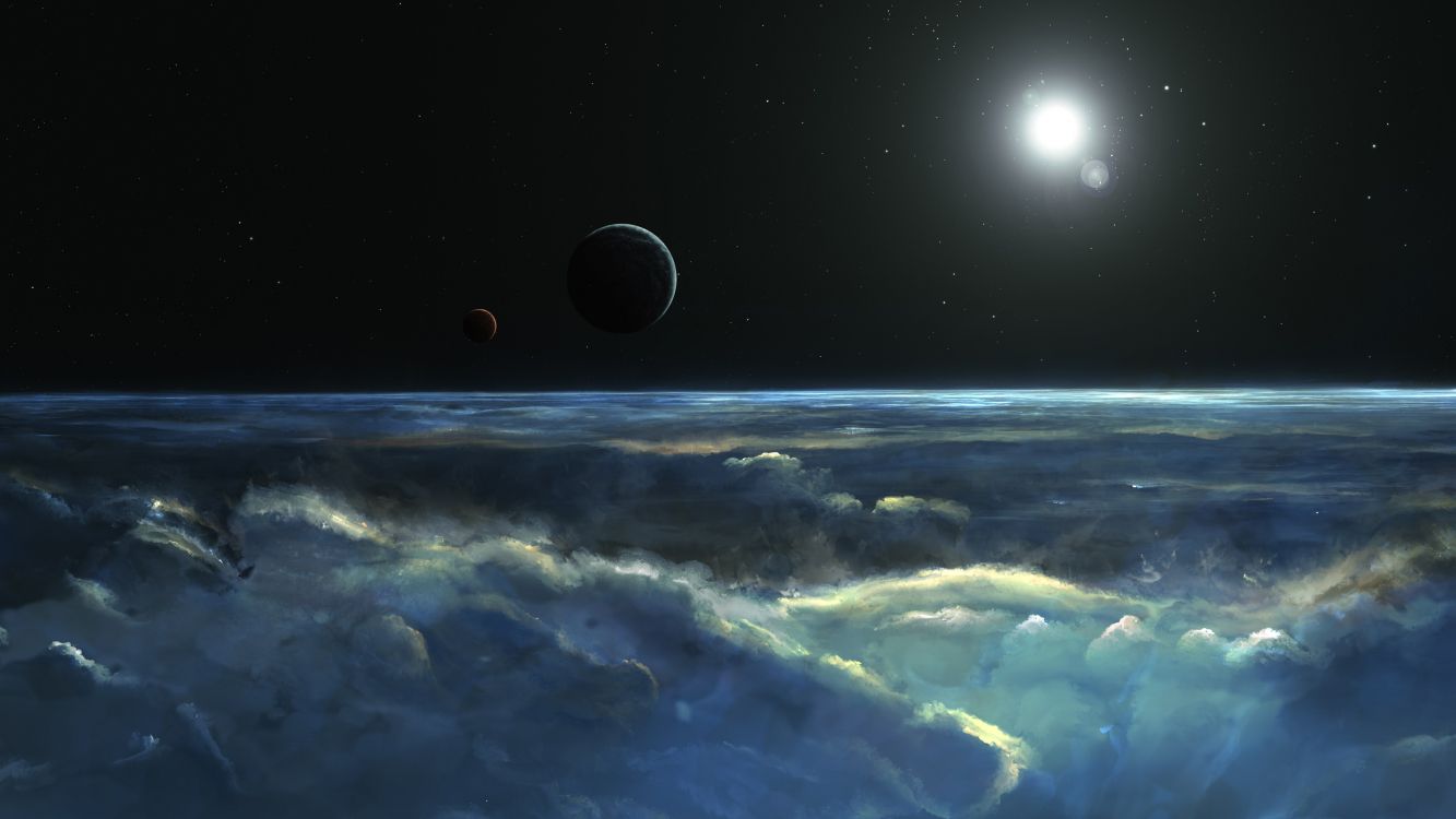 Обои земля, планета, атмосфера, космическое пространство, астрономический объект в разрешении 3840x2160