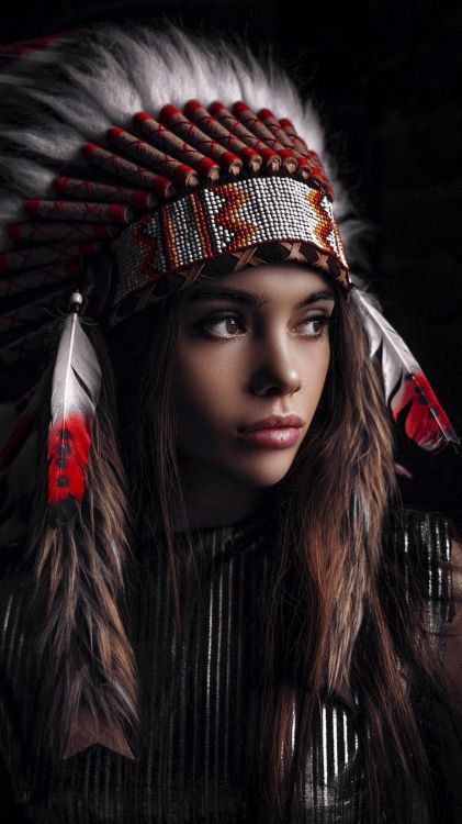 Обои портрет, местные народы, арт, коренные народы Америки, губа в разрешении 759x1350