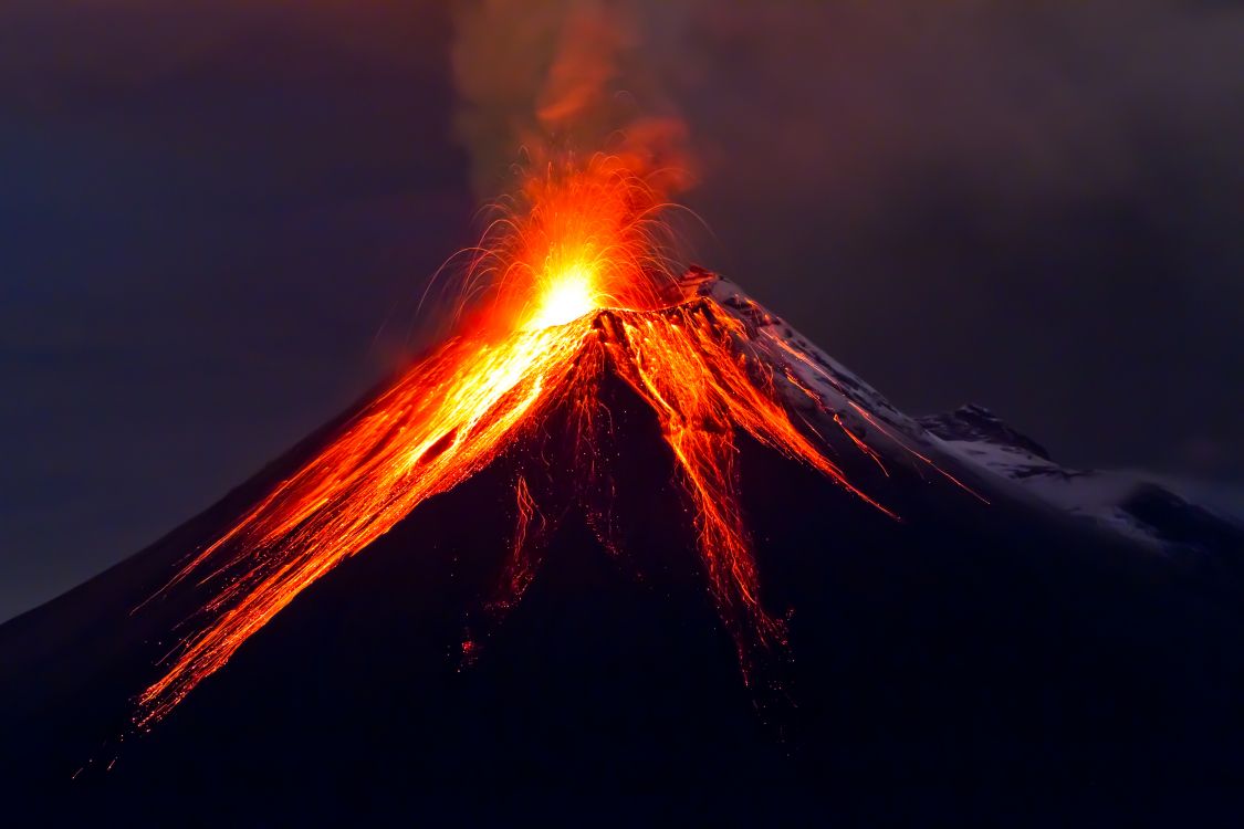 Обои Гора Агунг, вулкан, Тунгурауа, лава, типы вулканических извержений в разрешении 2999x1999