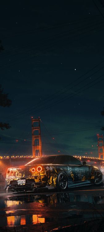 Обои легковые автомобили, nissan skyline gt r, спорткар, nissan gt r, Ниссан в разрешении 1080x2400