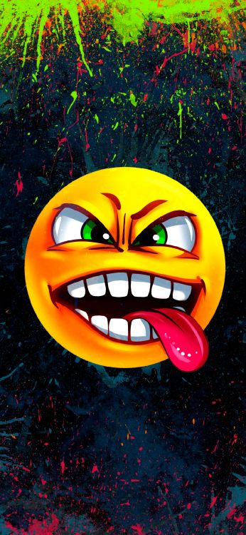 Обои мультфильм, фикция, визуальное искусство, голова, глаз в разрешении 1080x2340