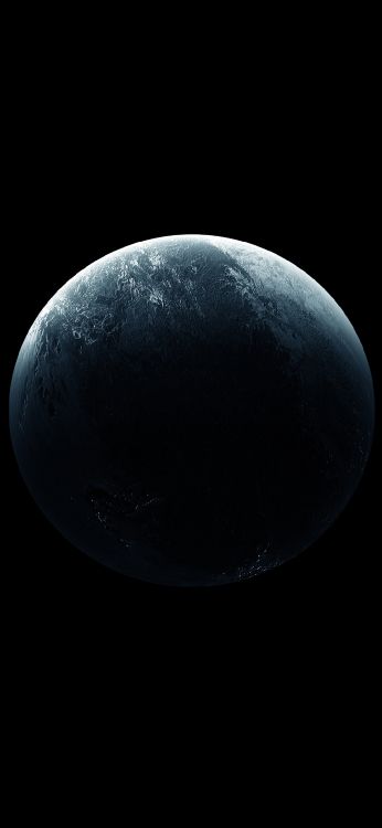 Обои луна, астрономический объект, атмосфера, темнота, космос в разрешении 1080x2340