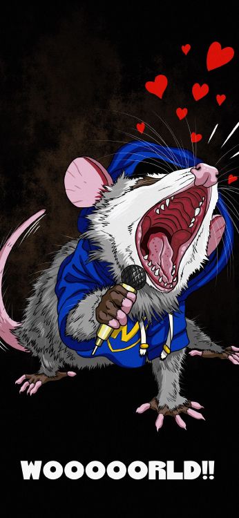 Обои арт, фикция, клык, пасть, жест в разрешении 1080x2340