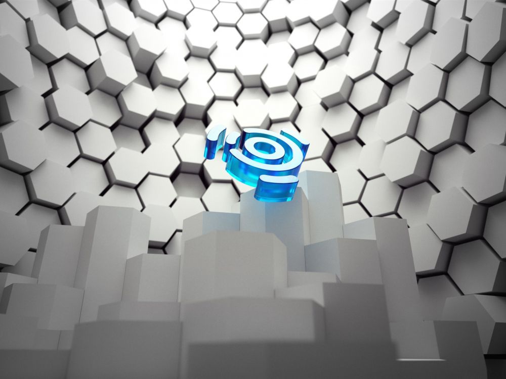 Обои ubuntu, linux, Операционная система, синий, узор в разрешении 1920x1440