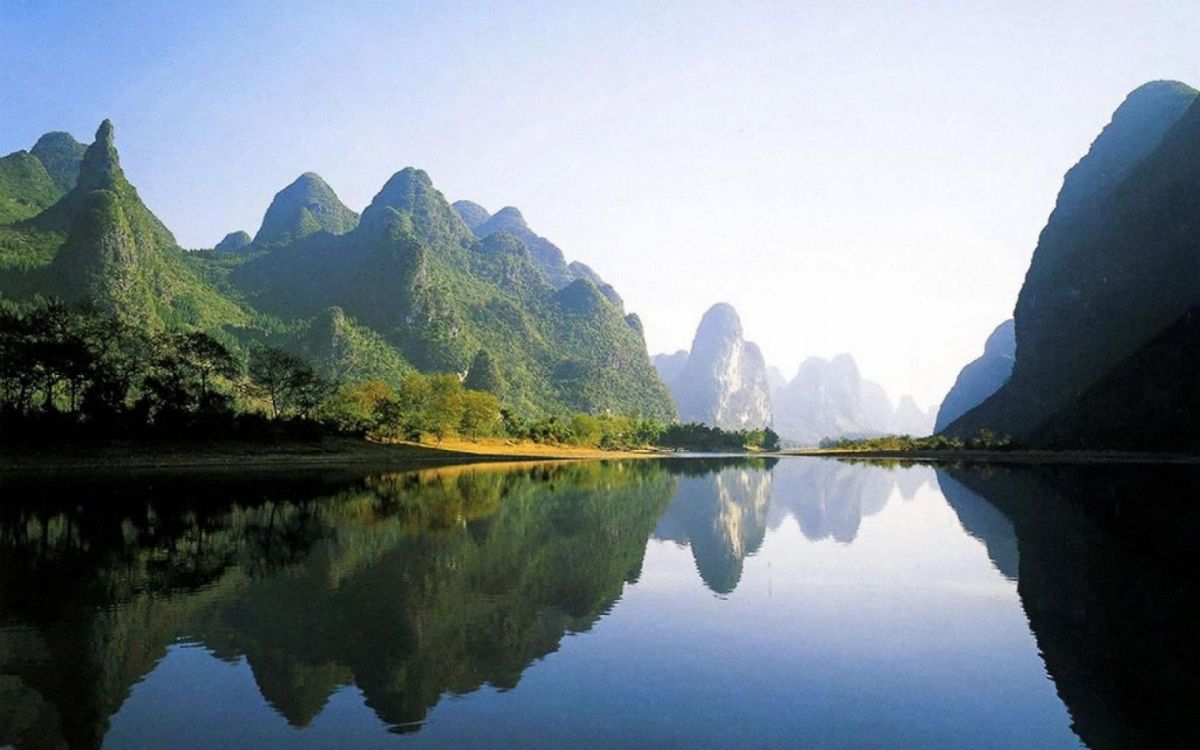 Обои Округ Яншо, реки, достопримечательность, путешествие, отражение в разрешении 2880x1800