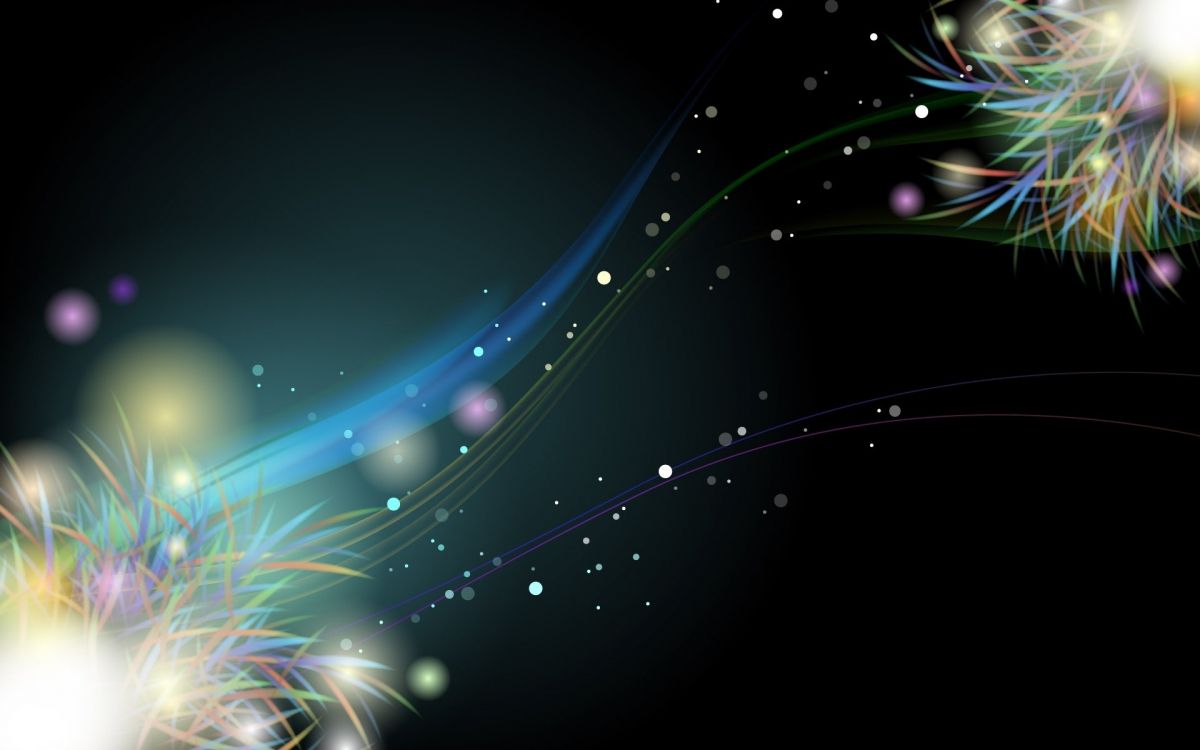 Обои абстрактное искусство, векторная графика, свет, космос, ночь в разрешении 1920x1200