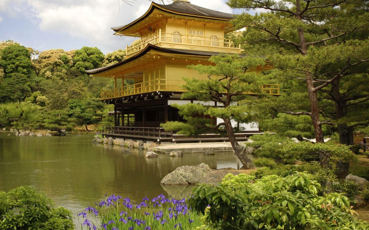 Обои Киемидзу-дэра, японская архитектура, китайская архитектура, сад, пагода в разрешении 2560x1600