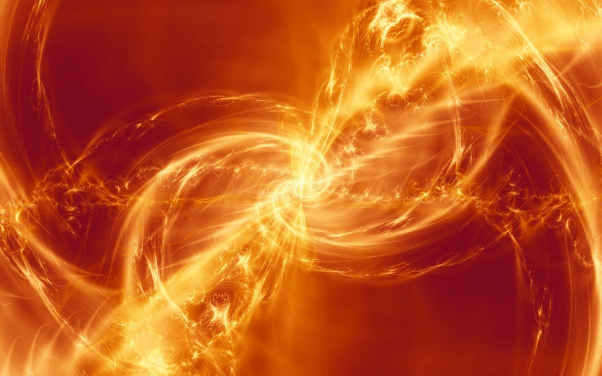 Обои Апельсин, пламя, космос, огонь, свет в разрешении 2880x1800