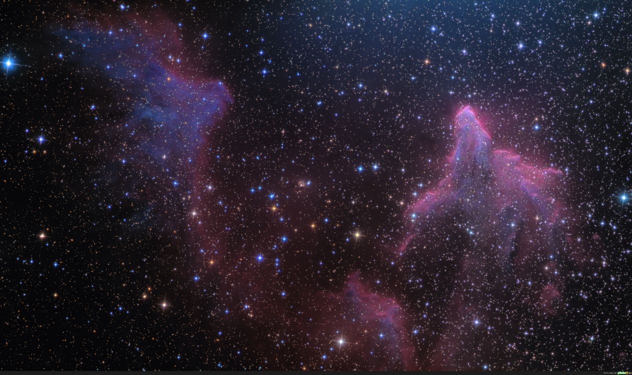 Обои СК 63, ИМС 59, туманность, Кассиопея, Астрономия в разрешении 5000x2971