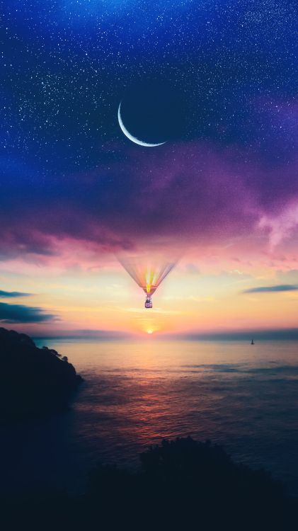 Обои атмосфера, вода, облако, свет, природа в разрешении 2160x3840