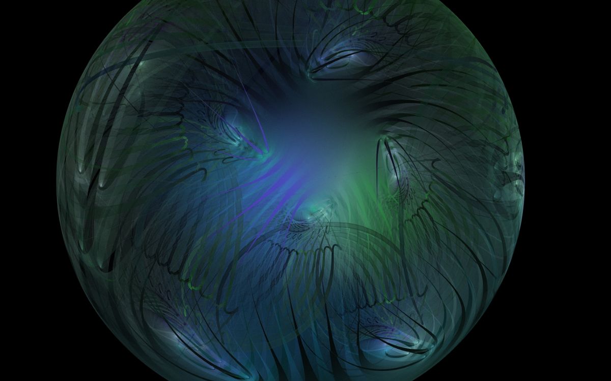 Обои сфера, фрактальное искусство, круг, фрактал в разрешении 1920x1200