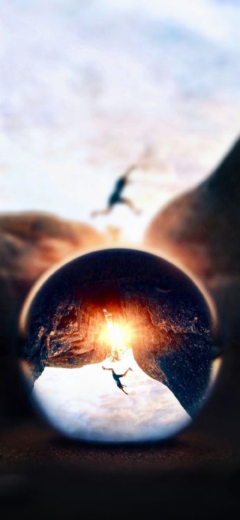 Обои атмосфера, растение, водоем, астрономический объект, тепло в разрешении 1080x2340