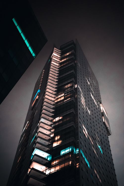 Обои небоскреб, пух, высотное здание, архитектура, за горизонтом в разрешении 4000x6000