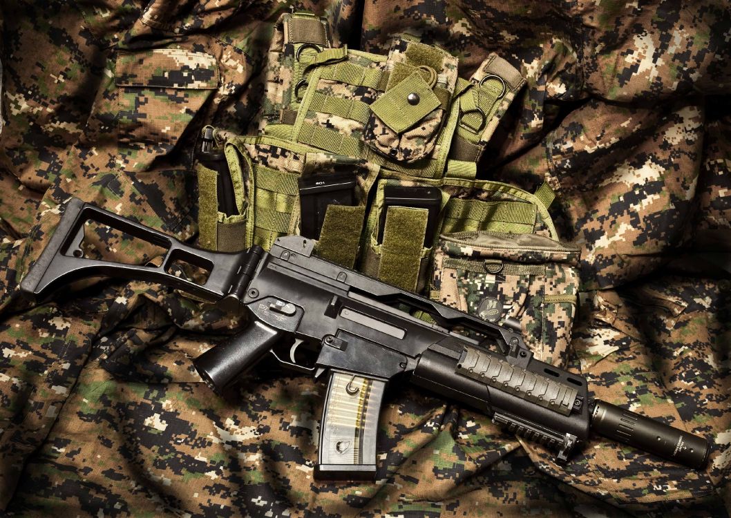Обои Хеклер Кох G36 С, хеклер Кох, огнестрельное оружие, орудие, штурмовая винтовка в разрешении 3459x2451