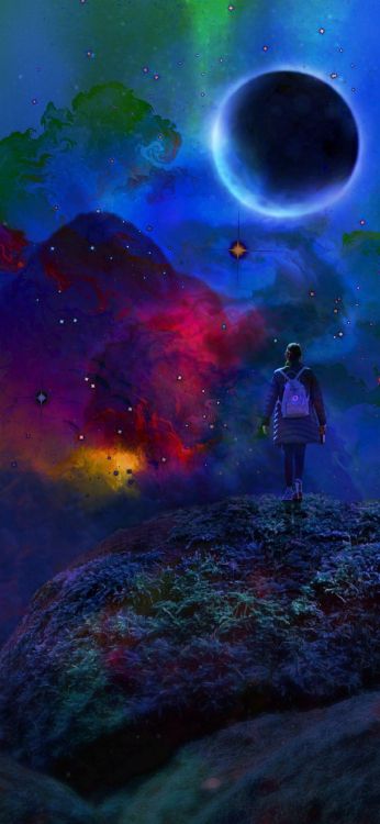 Обои природа, атмосфера, свет, окружающая среда, Люди в природе в разрешении 1080x2340