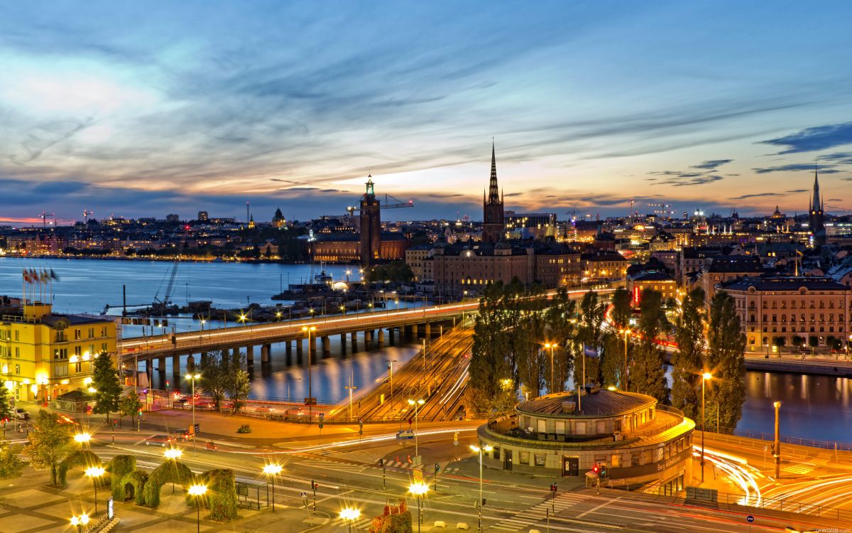 Обои Стокгольм, городской пейзаж, город, городской район, ориентир в разрешении 2560x1600
