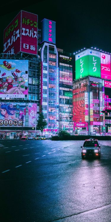 Обои омоиде ёкоч, постер, дизайн, здание, легковые автомобили в разрешении 3976x7952