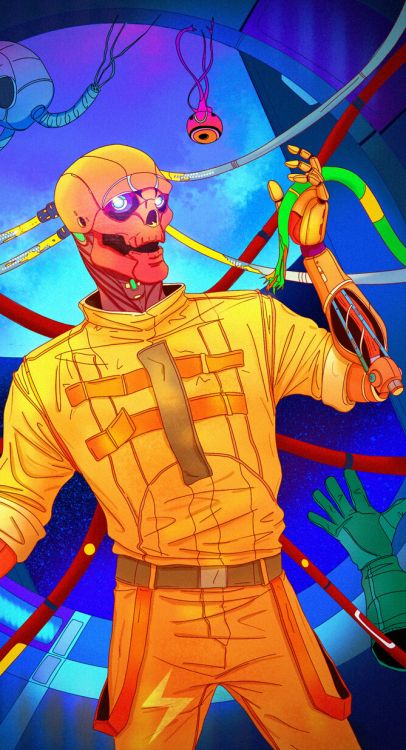 Обои арт, рука, человек, человеческое тело, мультфильм в разрешении 670x1237