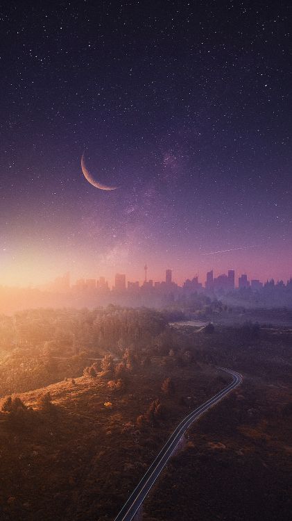 Обои облако, атмосфера, дневное время, луна, свет в разрешении 3240x5760