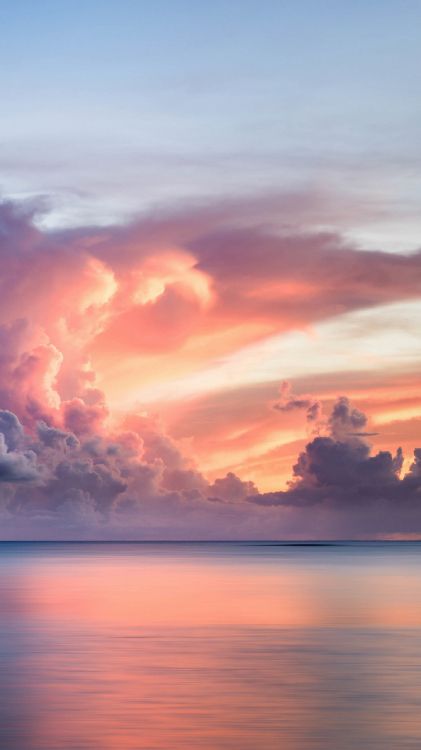Обои облачный пейзаж, облако, пейзаж, пейзажная живопись, вода в разрешении 1440x2560