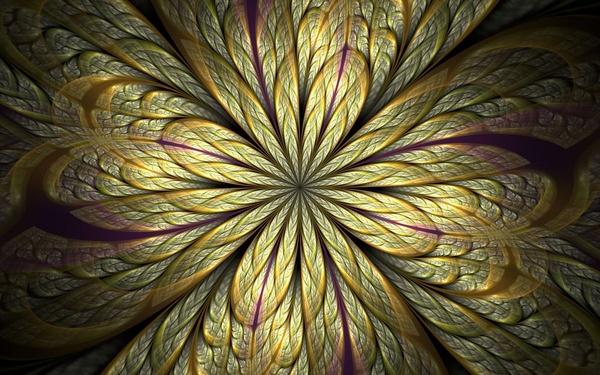 Обои фрактальное искусство, фрактал, витраж, психоделическое искусство, желтый в разрешении 3200x2000