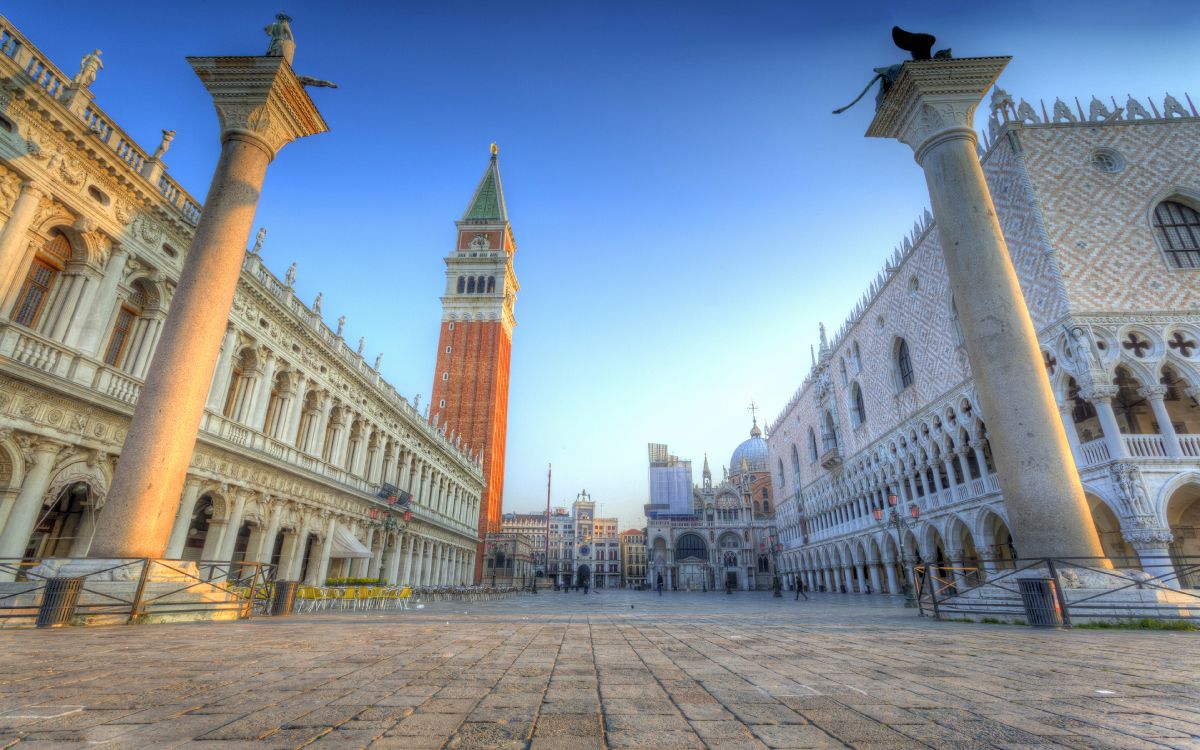 Обои площадь Сан Марко, Святого Марка, рыночная площадь, ориентир, город в разрешении 3840x2400