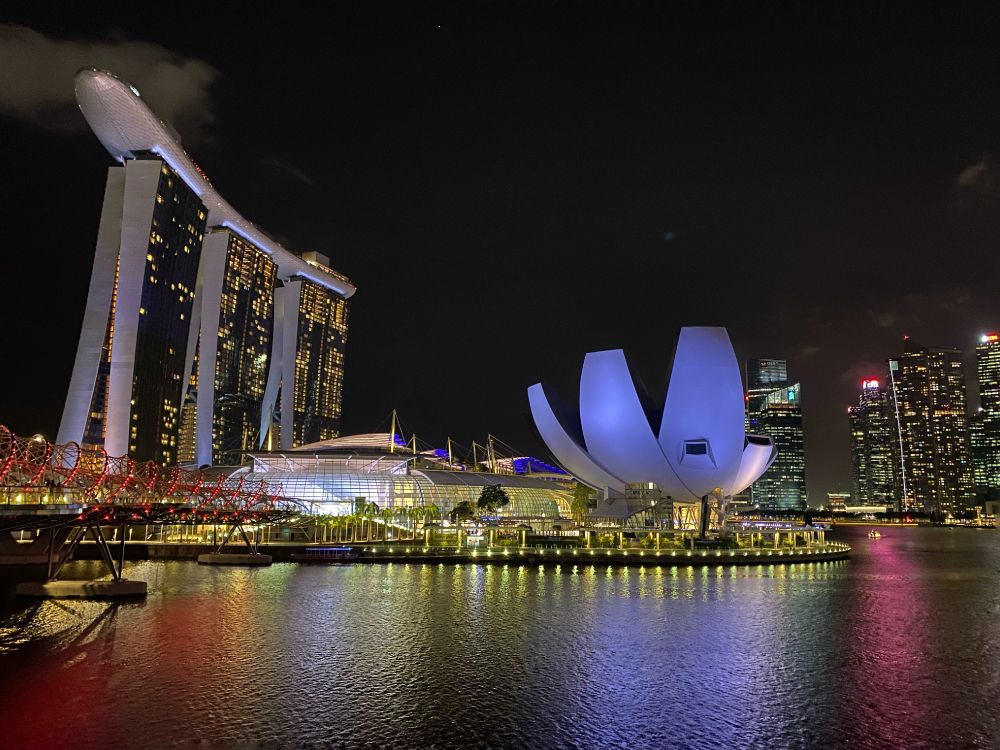 Обои отражение, Ангкор ВАТ, вода, ночь, город в разрешении 4032x3024