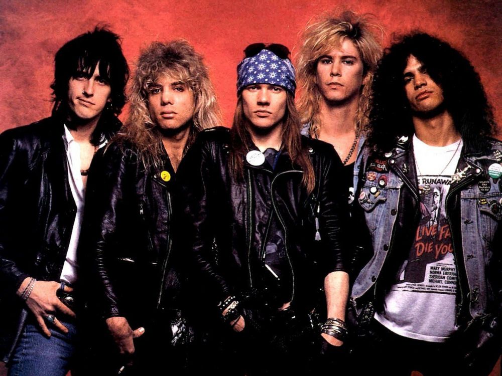 Обои Guns N Roses, Слэш, Аксель Роуз, Not in This Lifetime Tour, Дафф Маккаган в разрешении 1920x1440