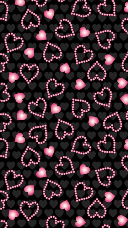 Обои узор, висгун - социальная сеть, дизайн, черный, красный цвет в разрешении 1440x2560