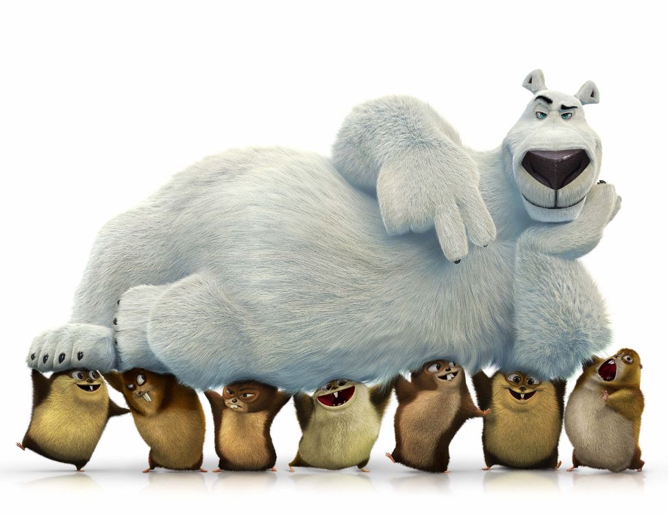 Обои белый медведь, мягкая игрушка, анимация, игрушка, плюш в разрешении 3600x2767