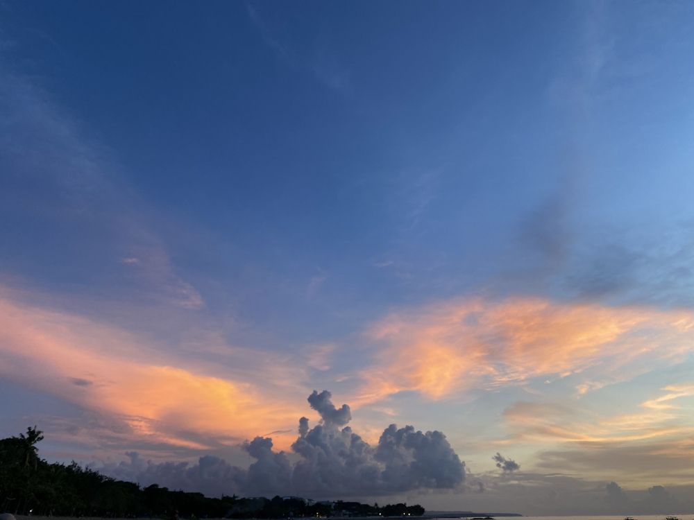 Обои облако, сумрак, закат, вечер, восход солнца в разрешении 2048x1536