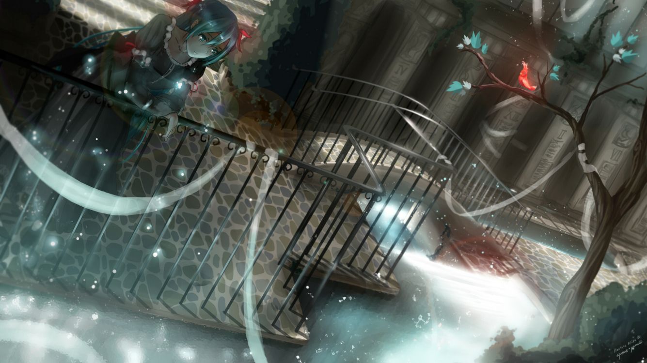 Обои Хацунэ Мику, аниме, вокалоид, игры, графика в разрешении 2592x1456