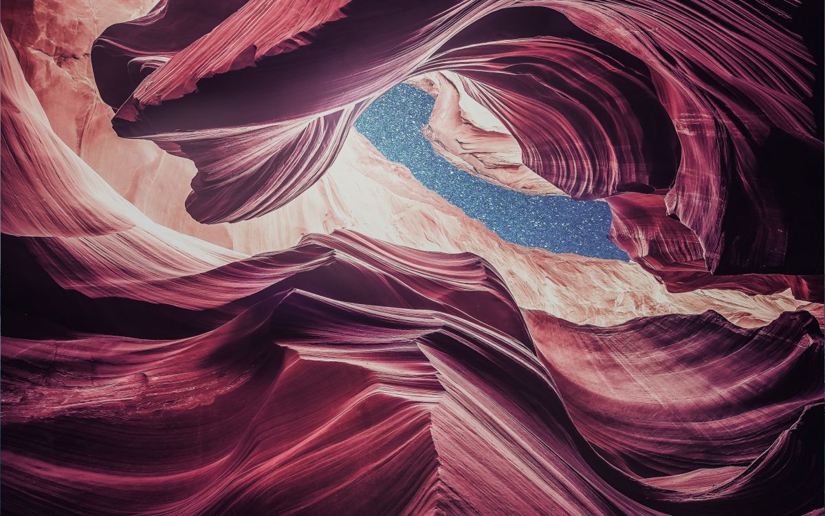 Обои каньон, пурпур, иллюстрация, арт, узор в разрешении 2560x1600