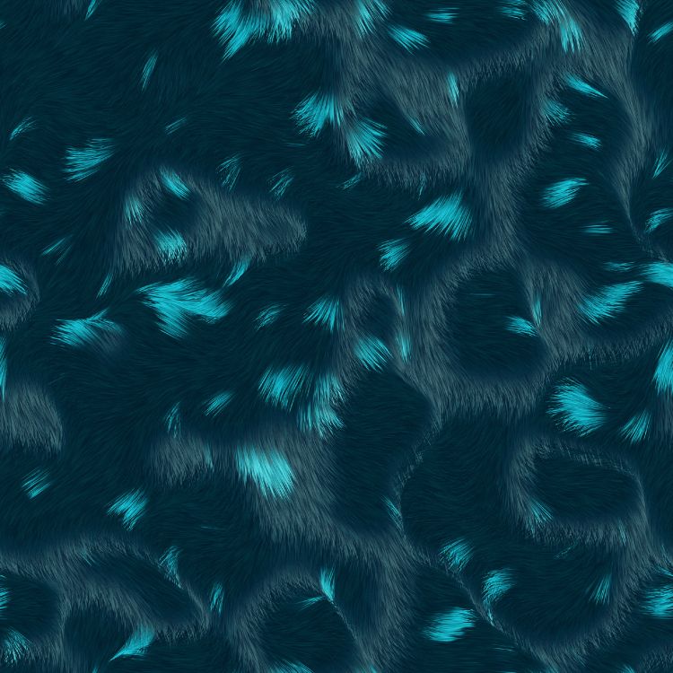Обои синий, бирюза, электрик, мех, перо в разрешении 2732x2732