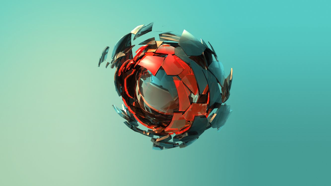 Обои графика, сфера, арт, шлем, абстрактный аспект в разрешении 2560x1440