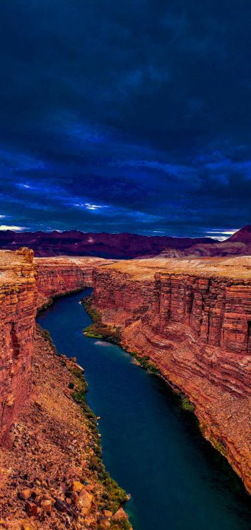 Обои река Колорадо, вода, гидроресурсы, облако, мир в разрешении 970x2048