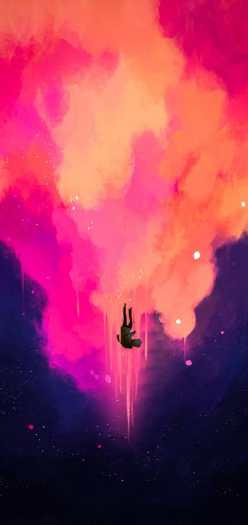 Обои красный цвет, пурпурный цвет, розовый, пурпур, красочность в разрешении 1212x2560