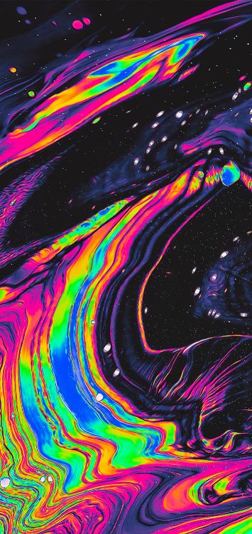 Обои психоделическое падение, живопись, графический дизайн, арт, цифровое искусство в разрешении 1420x3000