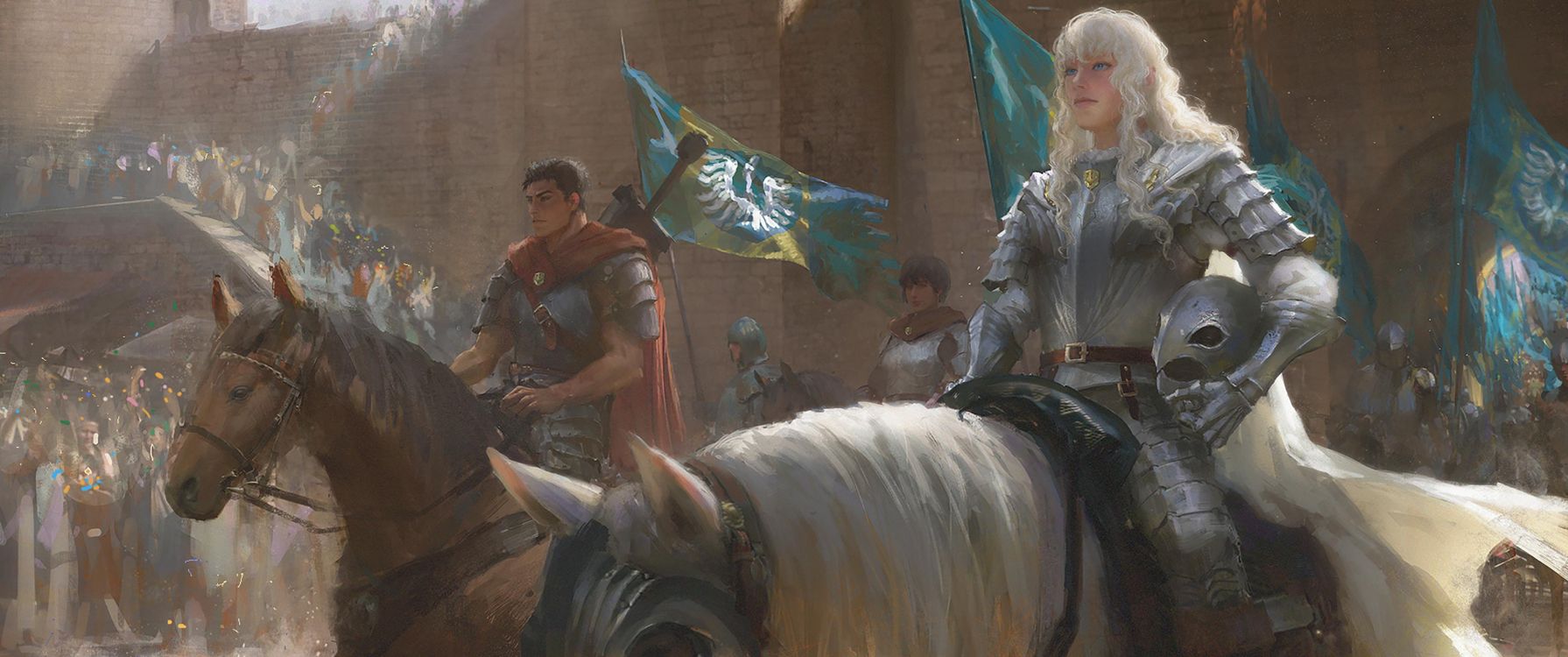 Обои берсерк кишки и гриффит фанарт, Гриффит, Кишки, зевать, Берсерк в разрешении 3440x1440