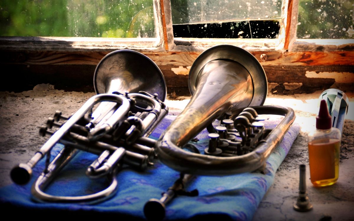 Обои эуфониум, трубный звук, медный духовой инструмент, Мелофон, Духовой инструмент в разрешении 2560x1600