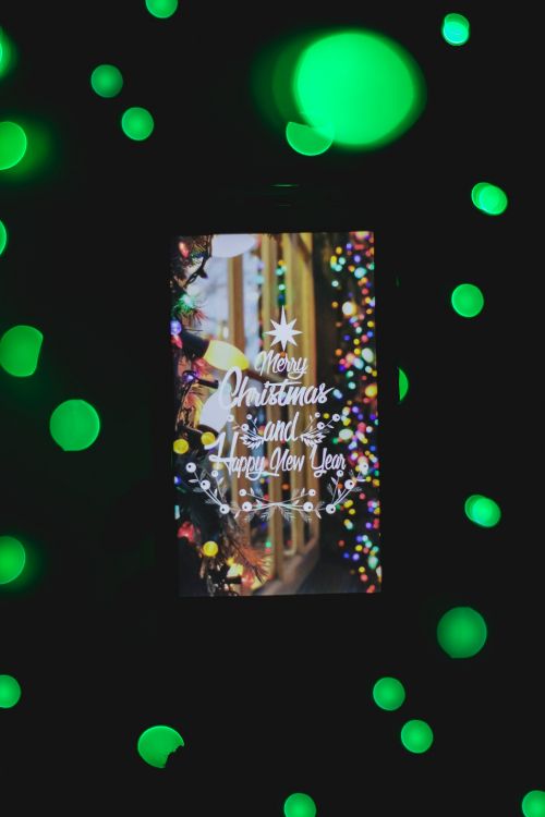 Обои Рождественский день, зеленый, свет, технологии, круг в разрешении 3456x5184