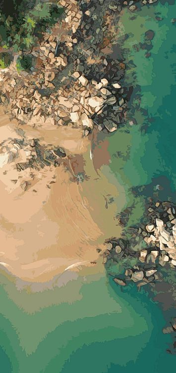 Обои Google, Google Pixel 4, гидроресурсы, пиксель 4, вода в разрешении 1440x3040