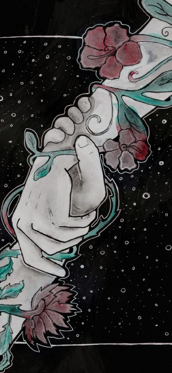 Обои мультфильм, лазурный, жидкий, жест, арт в разрешении 1080x2340