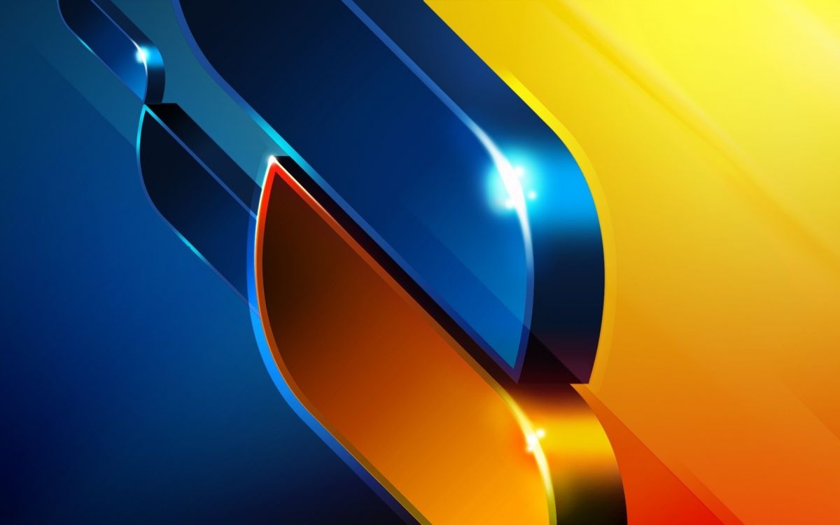 Обои синий, желтый, Апельсин, электрик, свет в разрешении 1920x1200