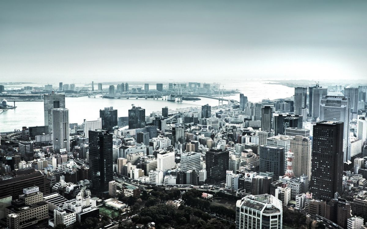 Обои небоскреб, городской пейзаж, город, городской район, башня в разрешении 1920x1200