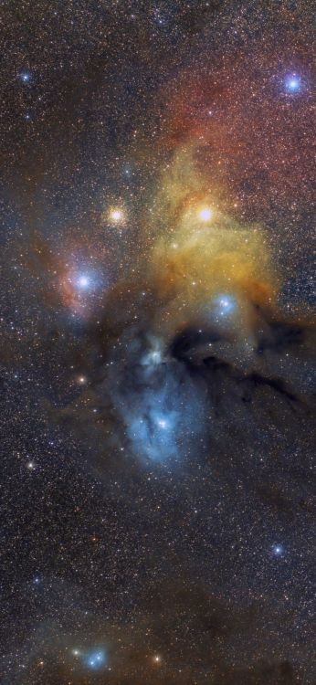 Обои природа, Галактика, коричневый цвет, атмосфера, туманность в разрешении 1080x2340