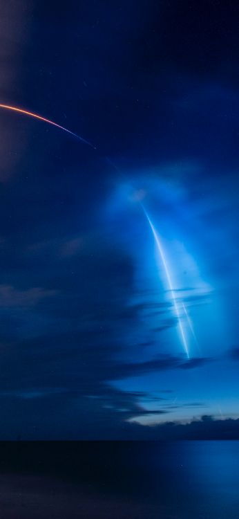 Обои SpaceX, экипаж дракона демо-2, космический экипаж-1, Международная космическая станция, синий в разрешении 1284x2778