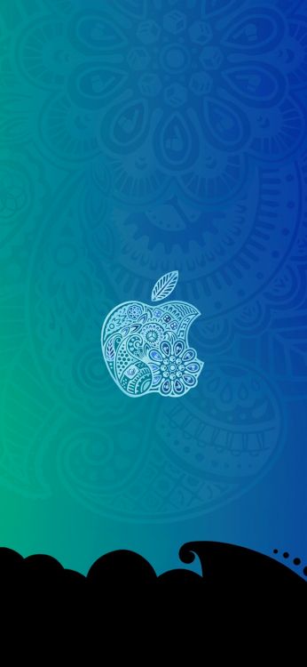 Обои apple, iPhone, яблоко, Порт-Сент-Люси, узор в разрешении 1420x3073