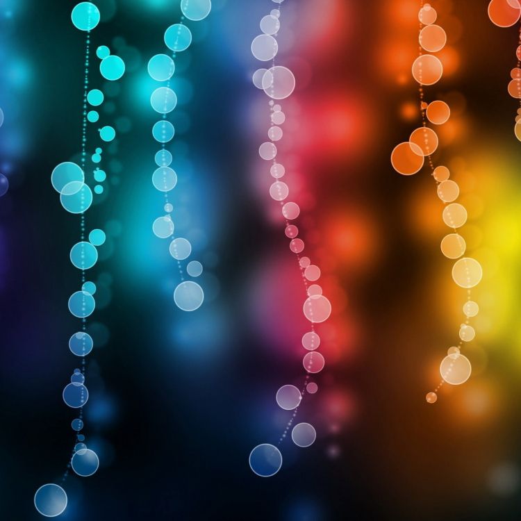 Обои синий, свет, круг, крупный план, синий цвет в разрешении 2048x2048