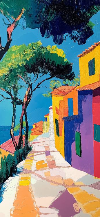 Обои живопись, арт, поэзия, масляная живопись, импрессионизм в разрешении 1472x3200